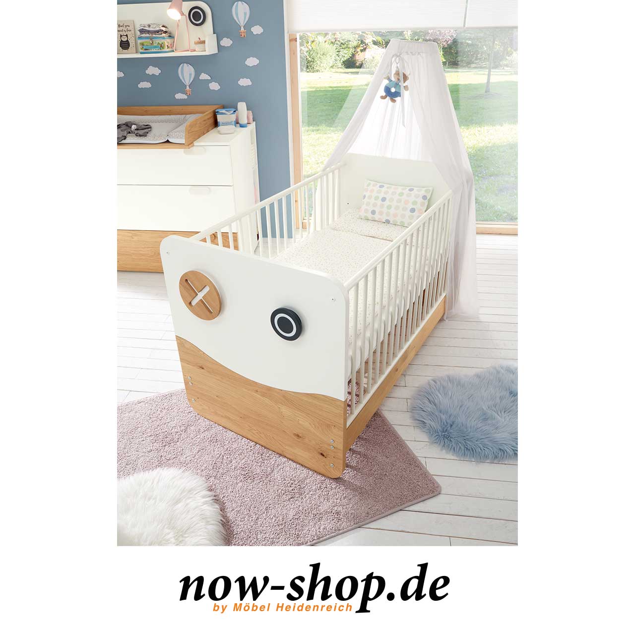 now! by hülsta - minimo Babybett 55886 Milieuaufnahme Milieuaufnahme mit Dekoration.