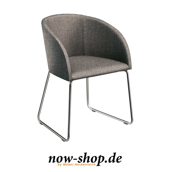 now! by hülsta – dining Stuhl S19-1 Stoff taupe