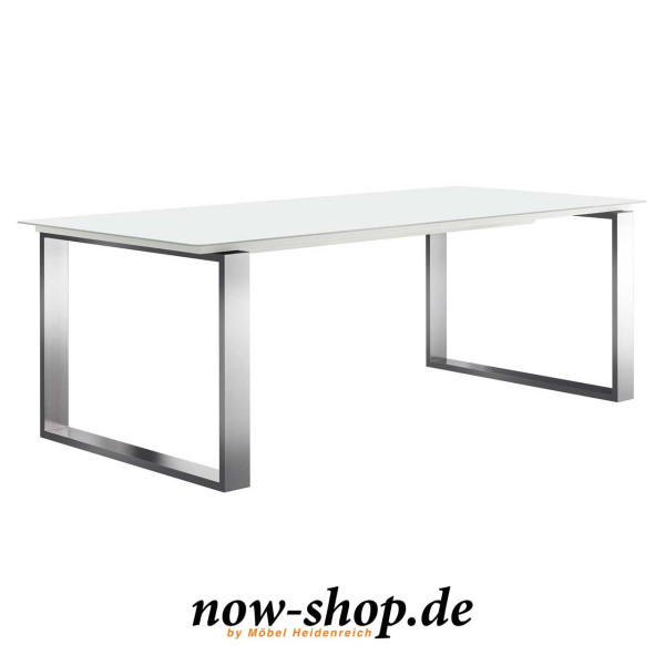now! by hülsta – ET 19 mit weißer Tischplatte und Edelstallgestell