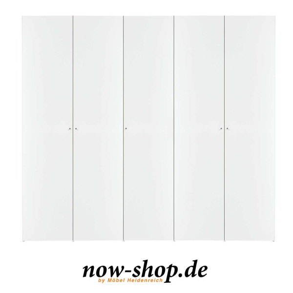now! by hülsta – wardrobes flexx Kleiderschrank 5-türig weiß