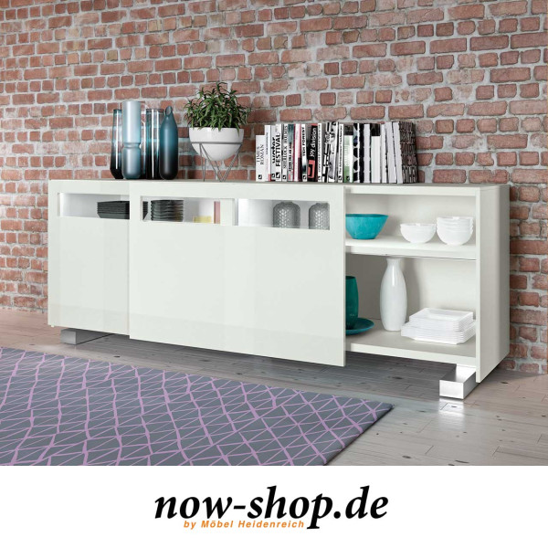 now! by hülsta – vision Sideboard 1418 mit Front in Lack-weiß