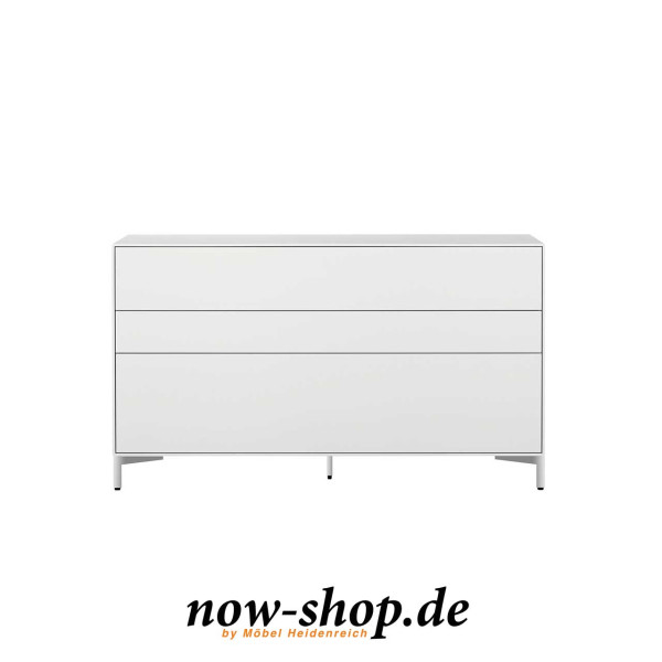 now! by hülsta – easy Sideboard mit 3 Schubladen in weiß
